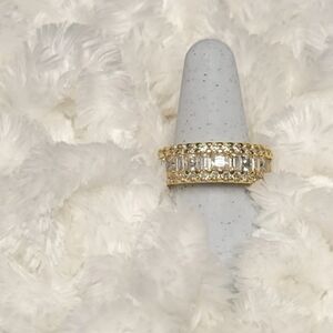 14K Yellow Gold 3 Row Absolute Ring